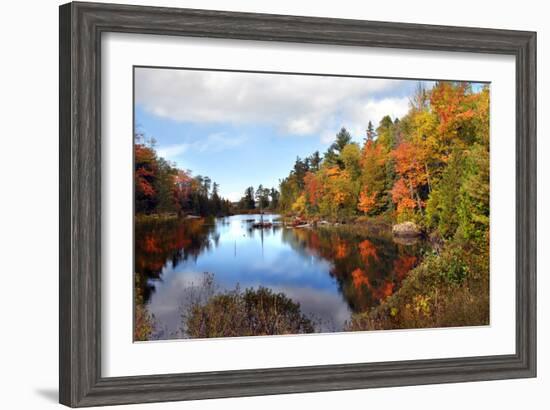 Ablaze with Color in Michigan-pudding-Framed Photographic Print