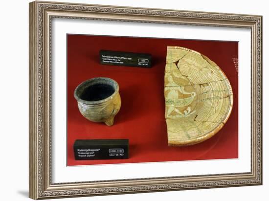 Aboa Vetus and Ars Nova, Ceramic Pieces, Right, German Dish of 1600-null-Framed Giclee Print