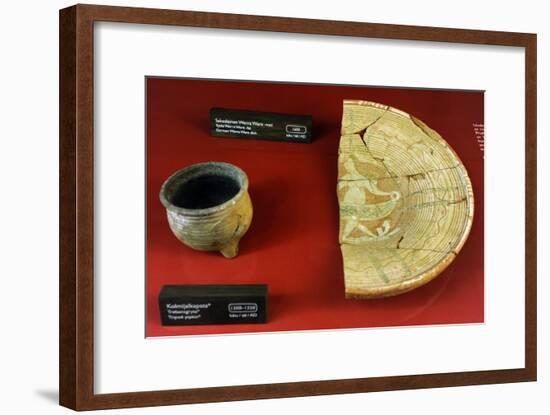 Aboa Vetus and Ars Nova, Ceramic Pieces, Right, German Dish of 1600-null-Framed Giclee Print