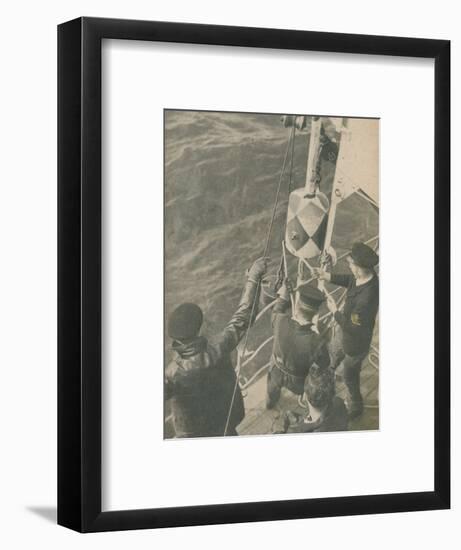 'Aboard a British Minesweeper', 1945-Unknown-Framed Photographic Print