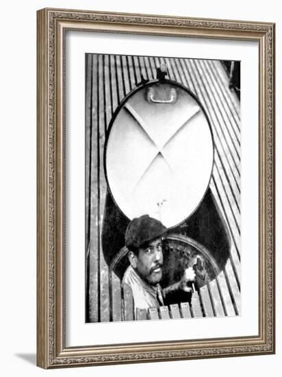 Aboard a French Submarine-null-Framed Art Print