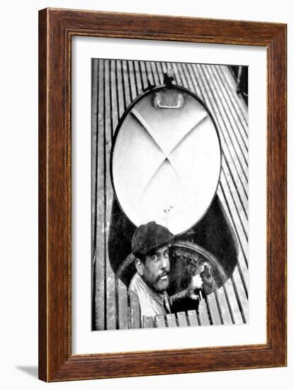 Aboard a French Submarine-null-Framed Art Print