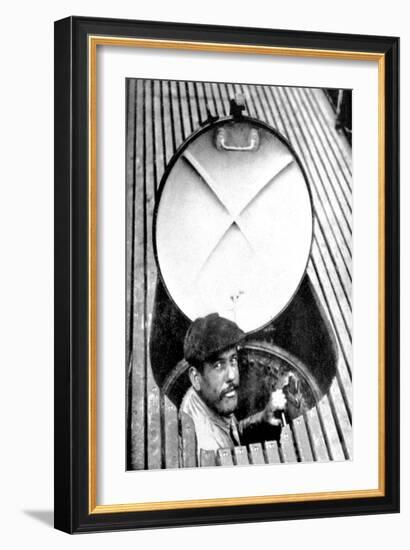 Aboard a French Submarine-null-Framed Art Print