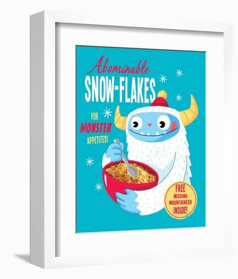 Abominable Snowflakes-Michael Buxton-Framed Art Print