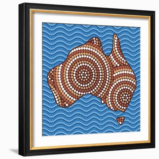 Aboriginal Abstract Art-Piccola-Framed Art Print