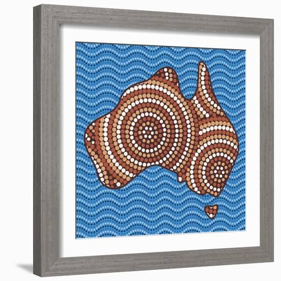 Aboriginal Abstract Art-Piccola-Framed Premium Giclee Print