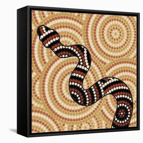 Aboriginal Abstract Art-Piccola-Framed Stretched Canvas