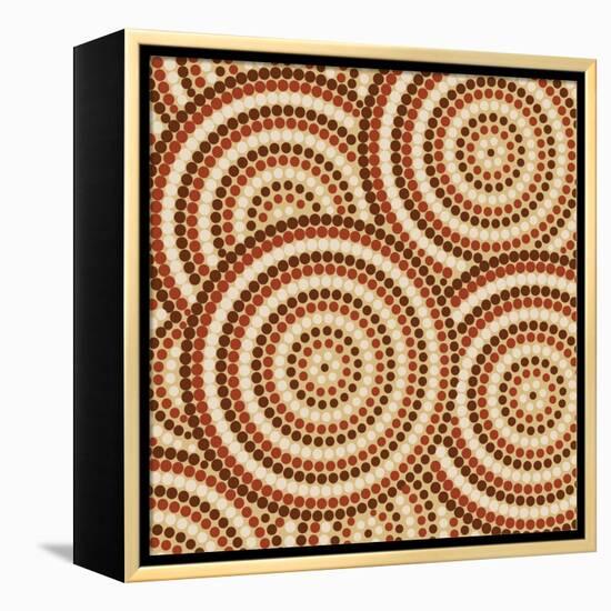 Aboriginal Abstract Art-Piccola-Framed Stretched Canvas