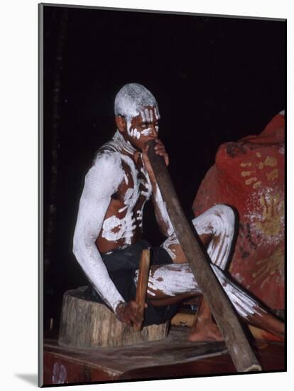 Aboriginal Dancer Didgeridoo, Pamagirri, Queensland, Cairns, Australia-Cindy Miller Hopkins-Mounted Photographic Print