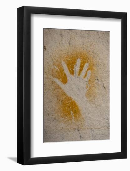 Aboriginal Hand Painting, Carnarvon Gorge, Queensland, Australia, Pacific-Michael Runkel-Framed Photographic Print