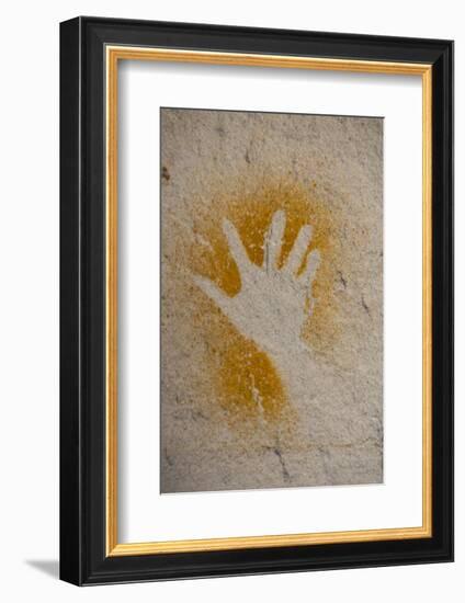 Aboriginal Hand Painting, Carnarvon Gorge, Queensland, Australia, Pacific-Michael Runkel-Framed Photographic Print