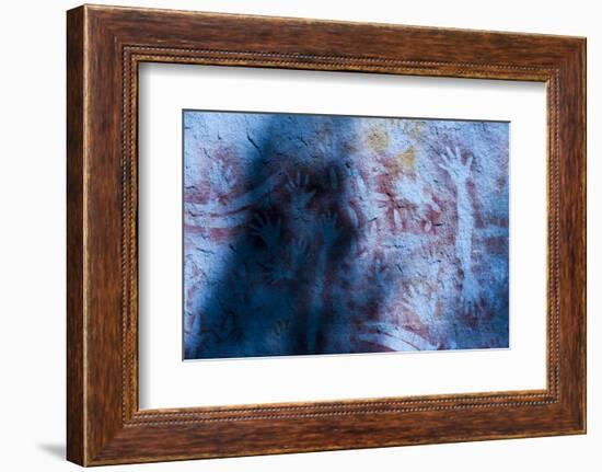 Aboriginal Hand Painting, Carnarvon Gorge, Queensland, Australia, Pacific-Michael Runkel-Framed Photographic Print