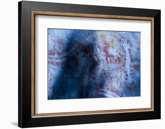 Aboriginal Hand Painting, Carnarvon Gorge, Queensland, Australia, Pacific-Michael Runkel-Framed Photographic Print