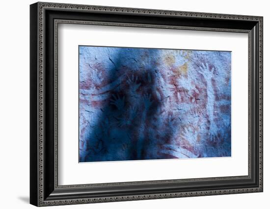 Aboriginal Hand Painting, Carnarvon Gorge, Queensland, Australia, Pacific-Michael Runkel-Framed Photographic Print