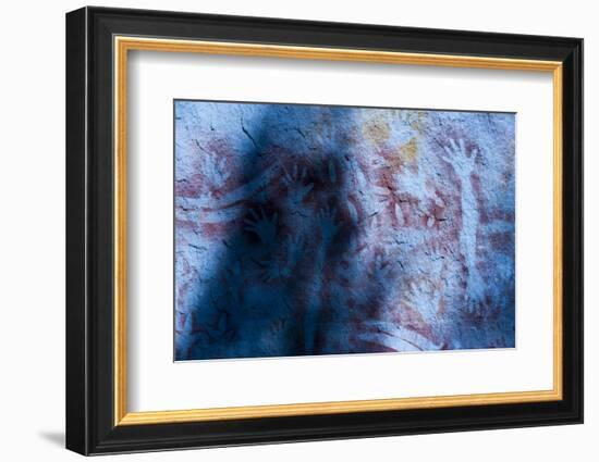 Aboriginal Hand Painting, Carnarvon Gorge, Queensland, Australia, Pacific-Michael Runkel-Framed Photographic Print