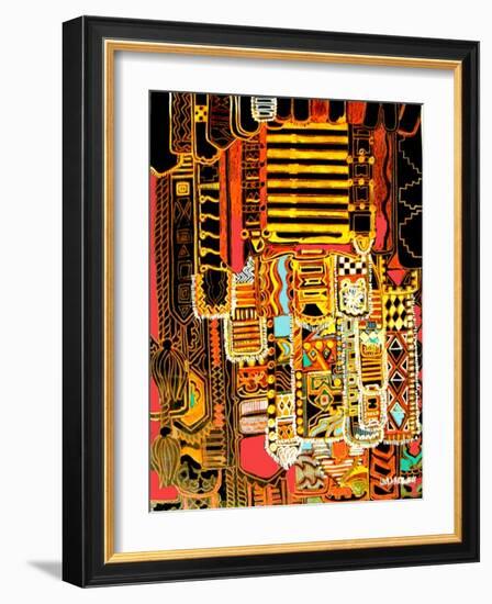 Aboriginal Motif-Linda Arthurs-Framed Giclee Print