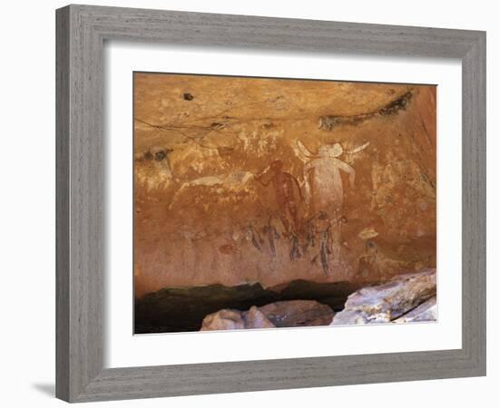 Aboriginal Painted Figures of Varied Periods, Kimberley, Western Australia-Richard Ashworth-Framed Photographic Print