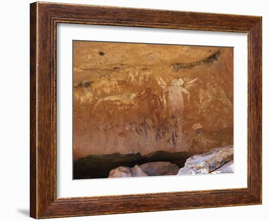 Aboriginal Painted Figures of Varied Periods, Kimberley, Western Australia-Richard Ashworth-Framed Photographic Print