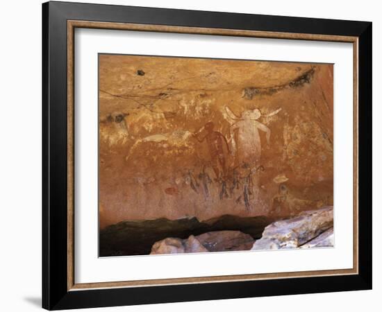 Aboriginal Painted Figures of Varied Periods, Kimberley, Western Australia-Richard Ashworth-Framed Photographic Print