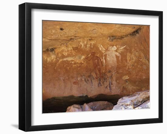 Aboriginal Painted Figures of Varied Periods, Kimberley, Western Australia-Richard Ashworth-Framed Photographic Print