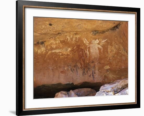 Aboriginal Painted Figures of Varied Periods, Kimberley, Western Australia-Richard Ashworth-Framed Photographic Print