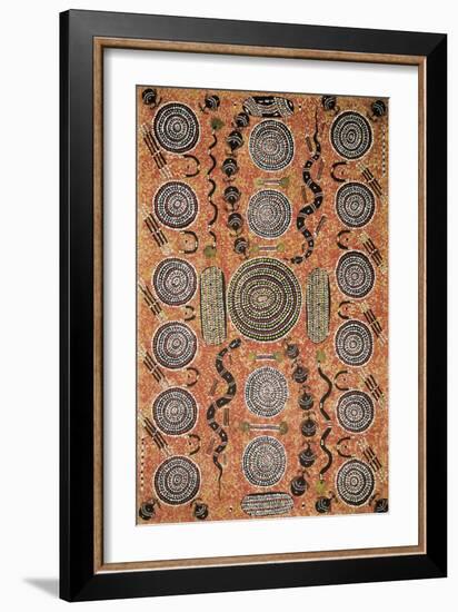 Aboriginal Painting, Art Gallery, Alice Springs, Australia-null-Framed Giclee Print