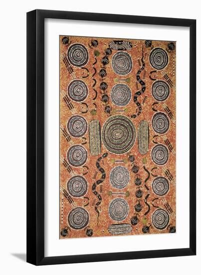 Aboriginal Painting, Art Gallery, Alice Springs, Australia-null-Framed Giclee Print