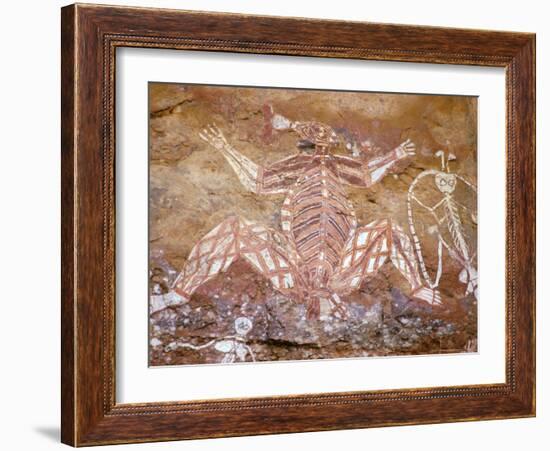 Aboriginal Paintings, Kakadu, Nourlangie, Australia-Connie Bransilver-Framed Photographic Print