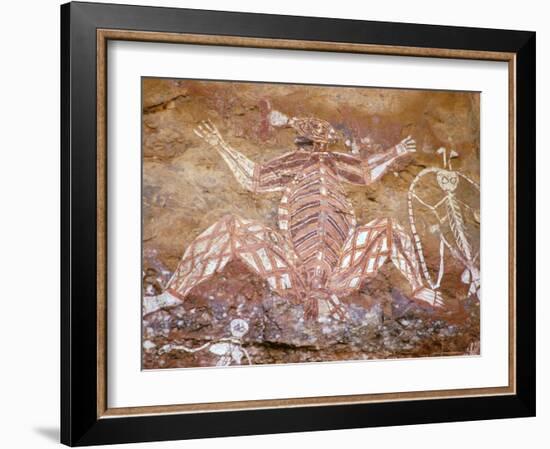 Aboriginal Paintings, Kakadu, Nourlangie, Australia-Connie Bransilver-Framed Photographic Print