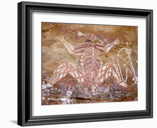 Aboriginal Paintings, Kakadu, Nourlangie, Australia-Connie Bransilver-Framed Photographic Print