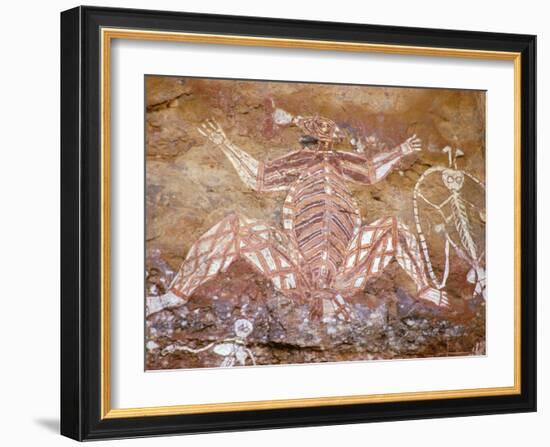 Aboriginal Paintings, Kakadu, Nourlangie, Australia-Connie Bransilver-Framed Photographic Print