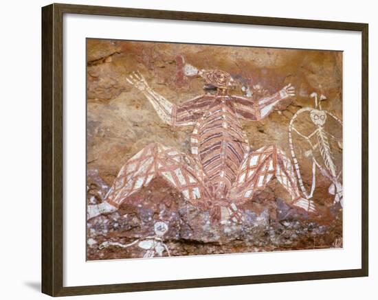 Aboriginal Paintings, Kakadu, Nourlangie, Australia-Connie Bransilver-Framed Photographic Print