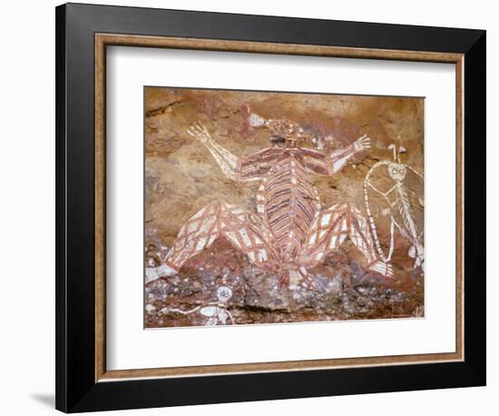 Aboriginal Paintings, Kakadu, Nourlangie, Australia-Connie Bransilver-Framed Photographic Print