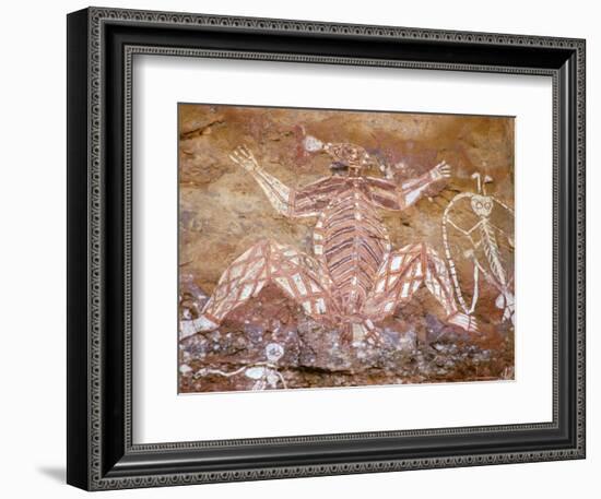 Aboriginal Paintings, Kakadu, Nourlangie, Australia-Connie Bransilver-Framed Photographic Print