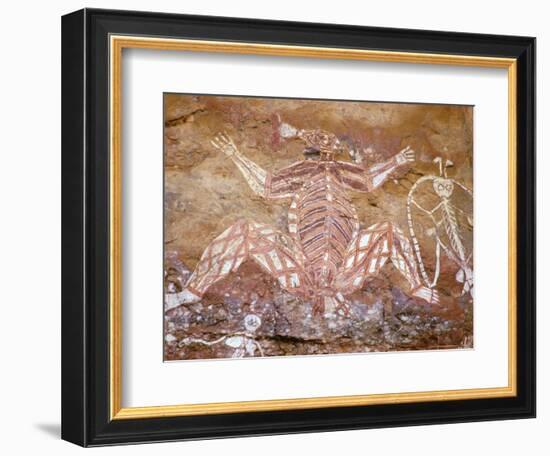 Aboriginal Paintings, Kakadu, Nourlangie, Australia-Connie Bransilver-Framed Photographic Print