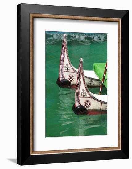 Aboriginal people's canoe, Sun Moon Lake, Taiwan-Keren Su-Framed Photographic Print