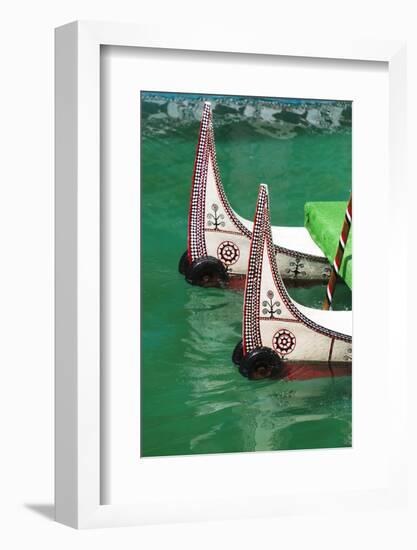 Aboriginal people's canoe, Sun Moon Lake, Taiwan-Keren Su-Framed Photographic Print