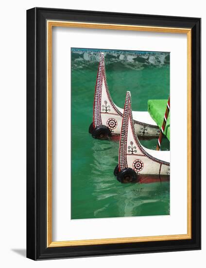 Aboriginal people's canoe, Sun Moon Lake, Taiwan-Keren Su-Framed Photographic Print