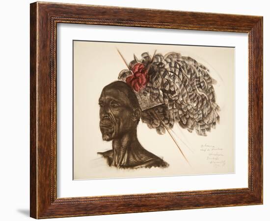 Aboura, Chef Ababoua (Bambili), from Dessins Et Peintures D'afrique, Executes Au Cours De L'expedit-Alexander Yakovlev-Framed Giclee Print