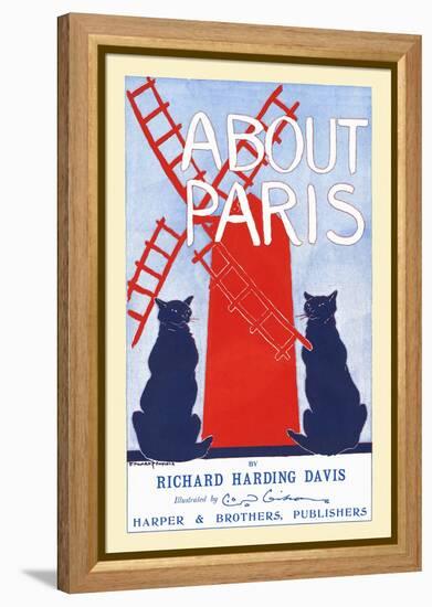 About Paris By Richard Harding Davis-Edward Penfield-Framed Stretched Canvas