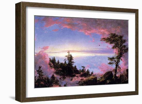 Above the Clouds at Sunrise-Frederic Edwin Church-Framed Premium Giclee Print