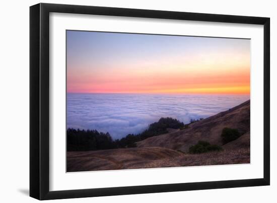 Above the Fog Line at Sunset, Mount Tamalpais, Marin County-Vincent James-Framed Premium Photographic Print