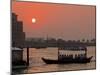 Abra Water Taxi, Dubai Creek at Sunset, Bur Dubai, Dubai, United Arab Emirates, Middle East-Neale Clark-Mounted Photographic Print