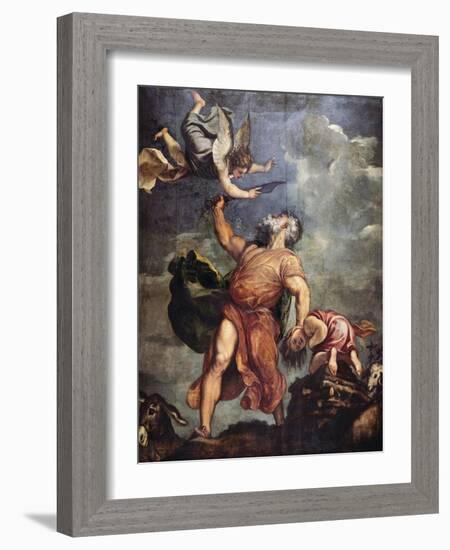 Abraham and Isaac, 1543-Titian (Tiziano Vecelli)-Framed Giclee Print