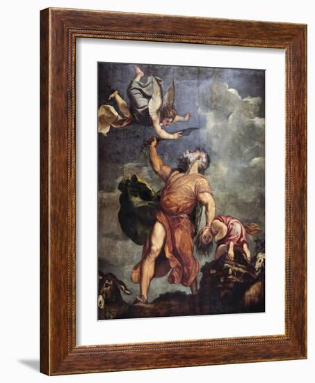 Abraham and Isaac, 1543-Titian (Tiziano Vecelli)-Framed Giclee Print