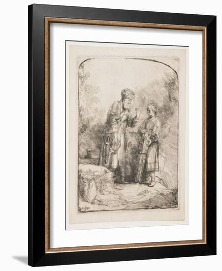 Abraham and Isaac, 1645-Rembrandt van Rijn-Framed Giclee Print