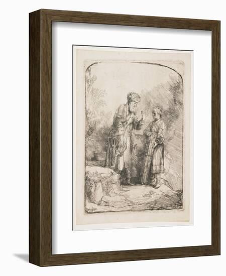 Abraham and Isaac, 1645-Rembrandt van Rijn-Framed Giclee Print