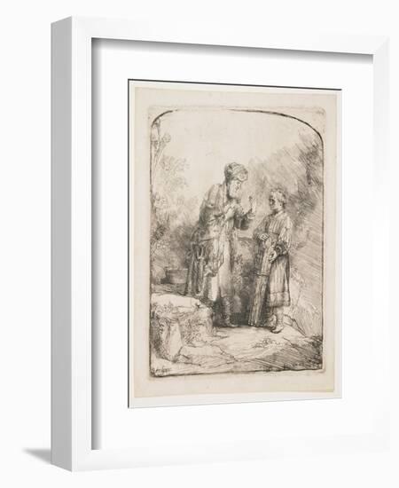 Abraham and Isaac, 1645-Rembrandt van Rijn-Framed Giclee Print