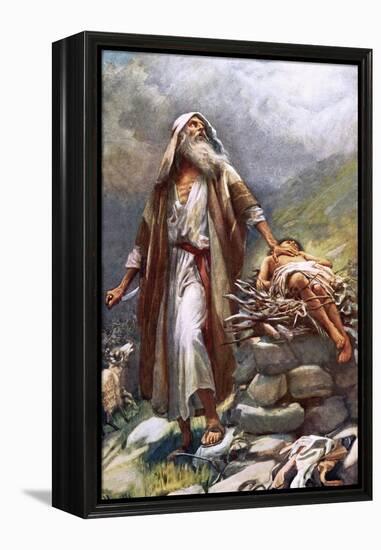 Abraham and Isaac-Harold Copping-Framed Premier Image Canvas