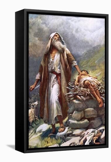 Abraham and Isaac-Harold Copping-Framed Premier Image Canvas
